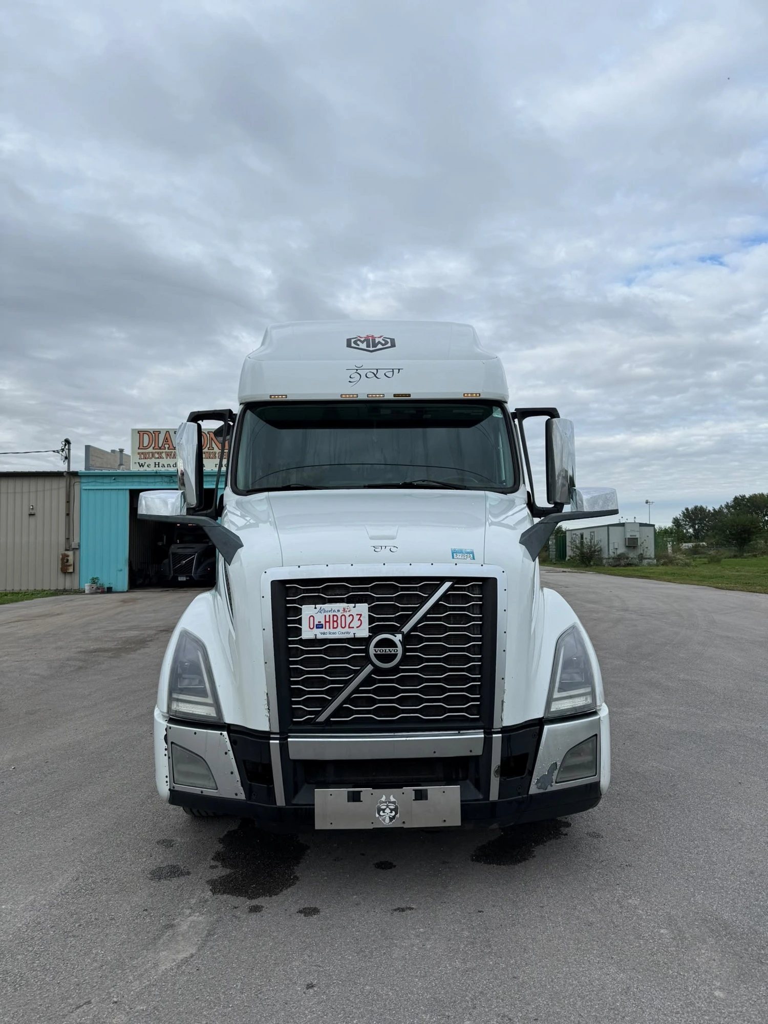 Majha Wala Transportation Volvo truck, front view